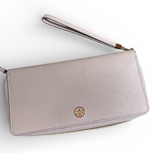 Tory Burch Handbags - Tory Burch Taupe Wristlet